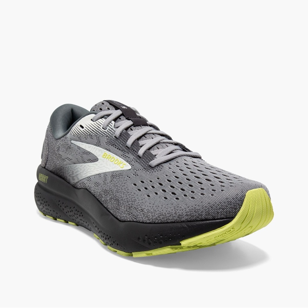 Brooks Athletic Shoes in Gray and Lime